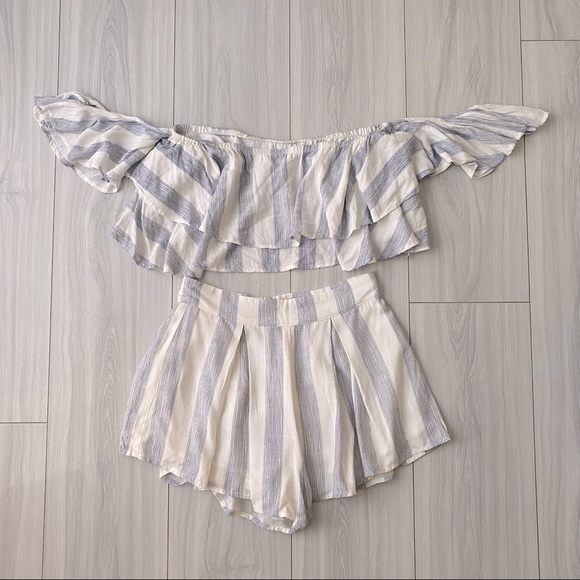 Fashion Nova Pants - Fashion Nova: Off-the-shoulder & Shorts Set
